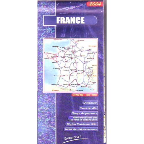 France . Distancier . Plans De Ville . Temps De Parcours . 1/1000000