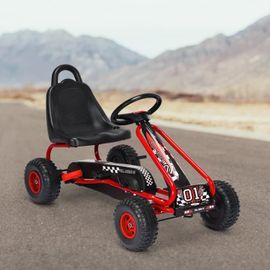 Costway Kart À Pédales Vélo Et Véhicule Pour Enfants Siège Réglable Avec Frein À Main Pour L'extérieur, Garçons Et Filles 3-6 Ans