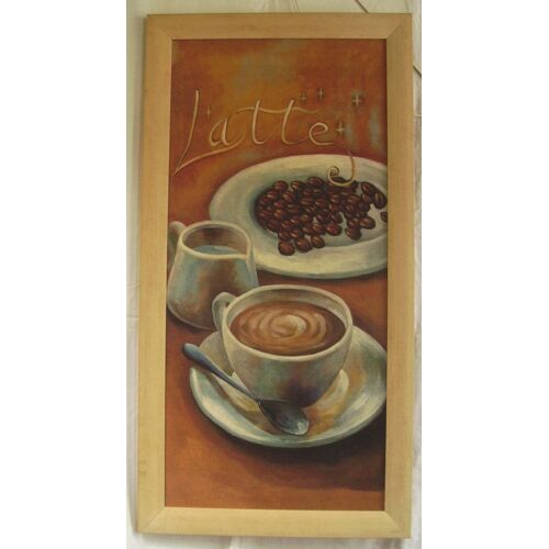 Cadre Peinture Sur Bois " Caffé / Latte "