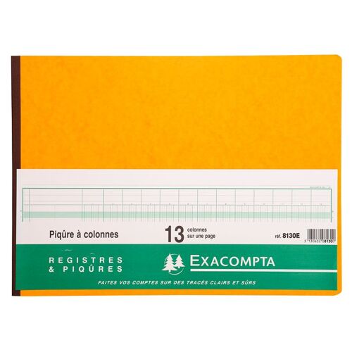 Exacompta 8130e Registre 13 Colonnes 28x38cm