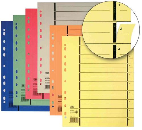 Elba Intercalaires Avec Perforation Format A4 Extra Large,