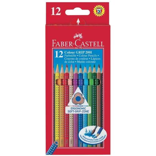 Faber-Castell Crayons De Couleur Colour Grip 2001, Étui De 6