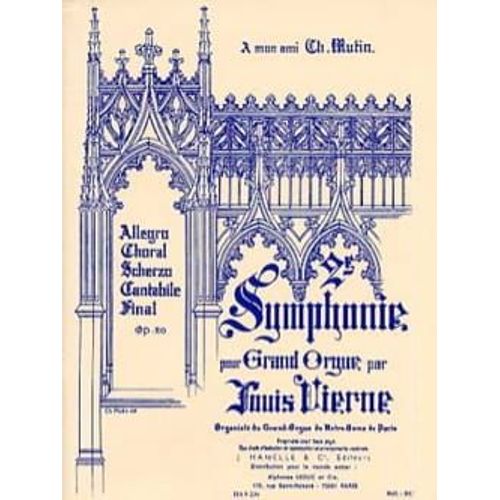 Vierne Symphonie Pour Grand Orgue Opus 20