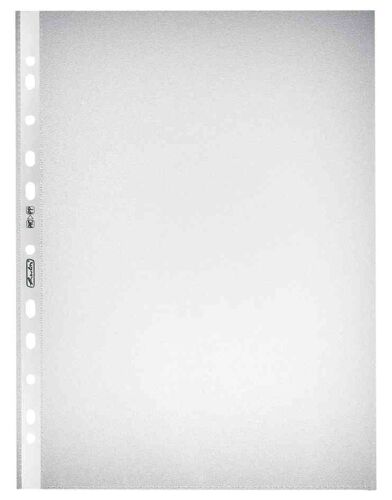 Herlitz Pochette Perforée, Format A5, Ouvert En Haut, 55 Mu, Pqt 10