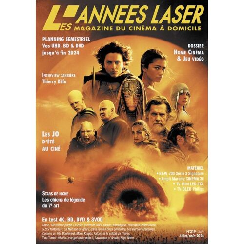 Les Années Laser N° 319 - Juillet/Août 2024 - Les Jo D'été Au Ciné / Dune / Thierry Klifa / Planning Semestriel Des Sorties Films / Les Chiens De Légende Du 7ème Art