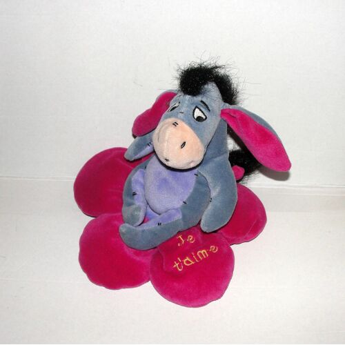Bourriquet Sur Fleur Je T'aime L'ami De Winnie Et Porcinet Peluche Nicotoy 19cm