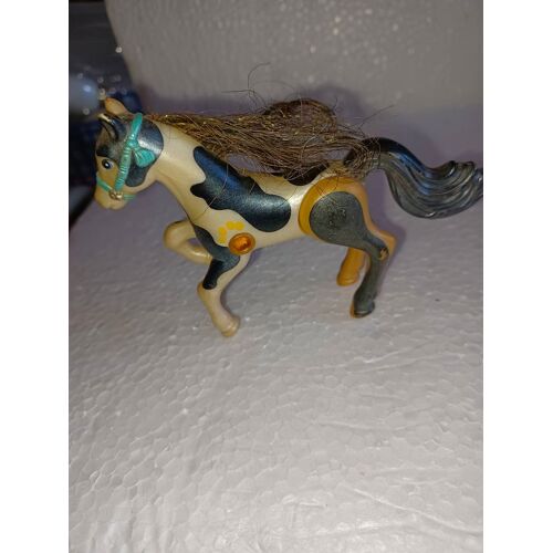 Cheval Blanc Et Noir Et Marron 7 Cm