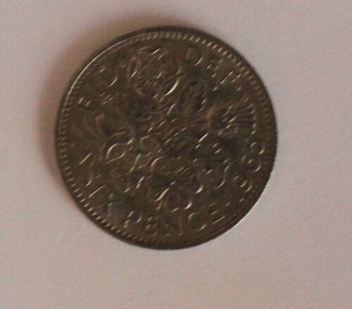 Pièce Royaume Uni 1965 6 Pence Elizabeth Ii (1ère Effigie, Sans "Britt:Omn:") Cupronickel  2,83 G  Ø 19,28 Mm - Km# 903