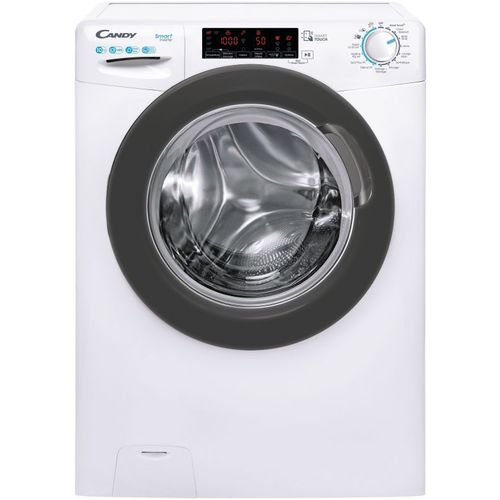 Machine à laver hublot Candy CSS1410TWMRE-47 - 60x58x85 cm (lxpxh) - 62 litres - 10 kg - 1400 tours/min - blanc/anthracite