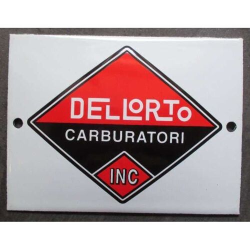 Mini Plaque Emaillée Carburateur Delorto Tole Email Garage