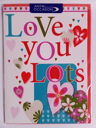 Carte De Voeux - Any Occasion : Love You Lots - Carte Double + Enveloppe (Riverside Cards, Anglais)