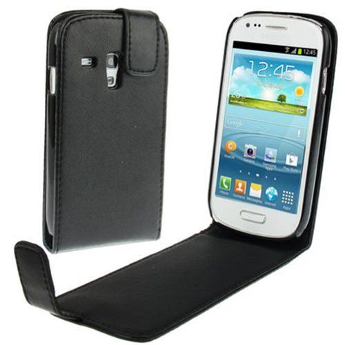 HOUSSE POCHETTE COQUE ETUI CUIR NOIR Pour SAMSUNG I8190 GALAXY MINI S3