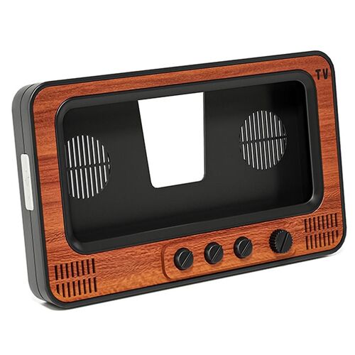 Retro Tv Phone Holder Retro Tv Style Stand With Speaker Phone Decoration For Desktop Bedroom Living