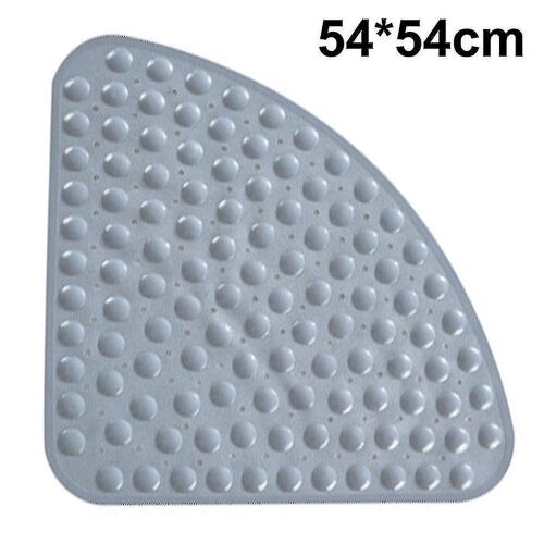 2024 Shower Mat Non-Slip Bath Mat Anti-Slip Mat Antibacterial Quarter Circle Bathtub Mats Triangle Massage With Drainage Hole For Or Bathtub 54 X 54 C