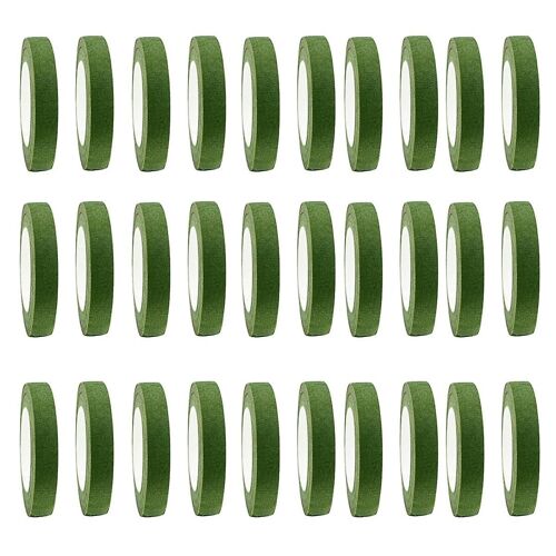 30pcs Flower Tape Self-Adhesive Bouquet Flower Stem Paper Tape Stamen Packaging Flower Shop Diy