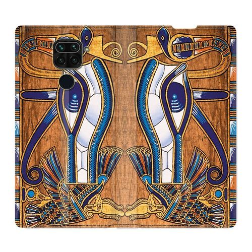 Housse Cuir Portefeuille Pour Xiaomi Redmi Note 9 Egypte Papyrus