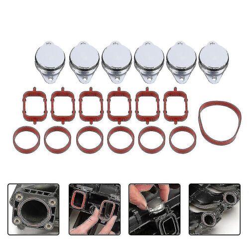6x 33mm Diesel Swirl Flap Blanks Bungs Intake Gaskets Kit For Bmw 320d 330d 520d 525d 530d 730d Ty