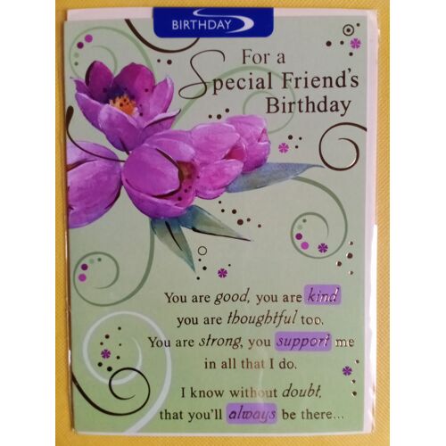 Anniversaire, Happy Birthday, Ami, Tulipe - Carte 2 Volets + Enveloppe (Riverside Cards)