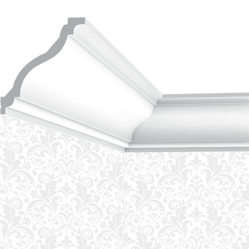 Corniche plafond Cimaises et Plus C04 - 12.5x11,5x200cm (h x p x L) - moulure décorative polyuréthane
