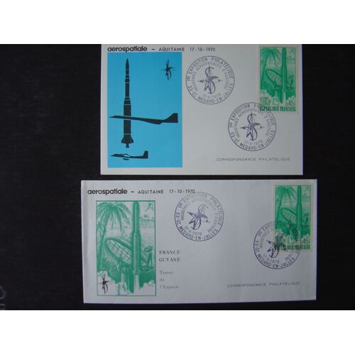 2 Enveloppes  Aérospatiale  Du 17/10/1970