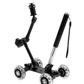 Mini stabilisateur de caméra DSLR avec poulie directionnelle,table d'appareil photo,chariot coulissant,bureau,vidéo,voiture de prise de vue