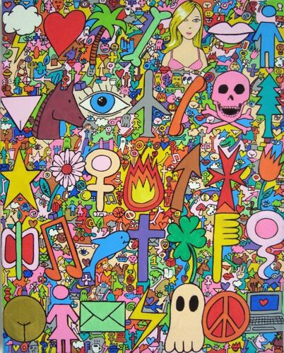Toile Peinture Abstraite Titre: Big And Small