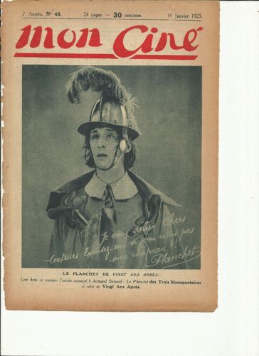 Mon Ciné (18 Janvier 1923)  N° 48 : Le Planchet (Armand Bernard) - René Creté - Flora Le Breton - Crainquebille Au Cinéma (Jacques Feyder,Jean Forest,Mme Marguerite Carré) - Mabel Normand