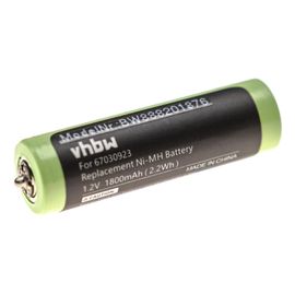 vhbw batterie compatible avec Braun 65738705, 65738708, 65742700, 65742701, 65742702 rasoir tondeuse à cheveux (1800mAh, 1,2V, NiMH)