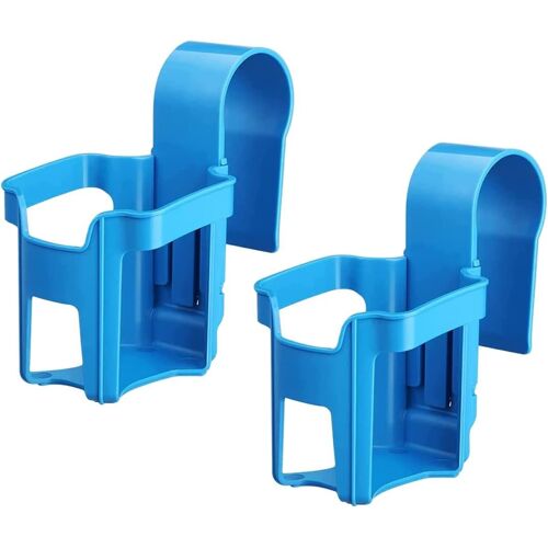 Lot de 2 porte-gobelets en plastique pour piscine - Accessoire multifonction pour piscine - Convient à la plupart des piscines(Bleu)