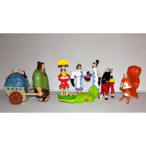 Kuzco L'empereur Megalo 8 Figrines Collection Complete 2001