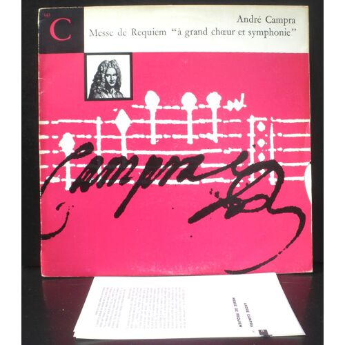 Campra Requiem Louis Frémaux 1960 E. Selig  J. Chamonin  A. Meurant  Jean-Jacques Lesueur G. Abdoun