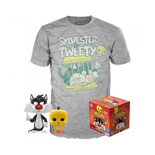 Looney Tunes - Pop N° 309 Sylvester & Tweety Flocked Se + T-Shirt - S