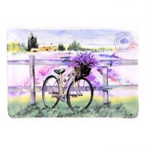 PORTE-SAVON CÉRAMIQUE CHAMPS DE LAVANDE ET VELO CLOTURE