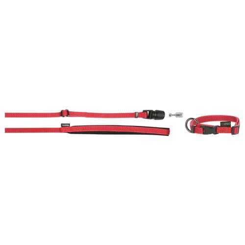 Goleygo - Ensemble Laisse Collier Et Goupille Rouge Pour Chien - S