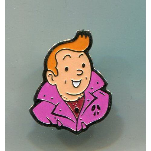 Pins Tintin Rocker  Violet / Signé Hergé