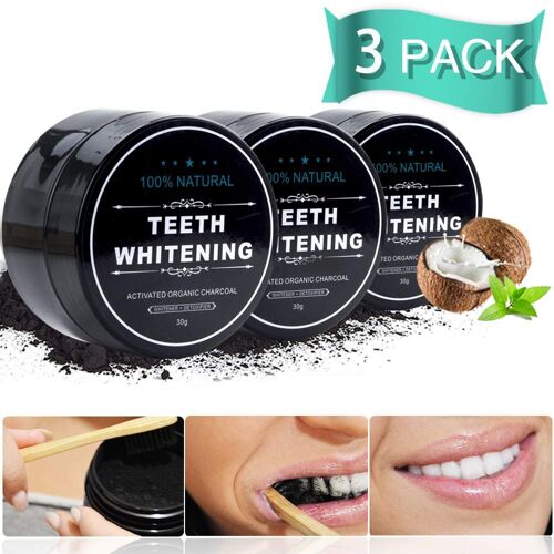 Poudre De Charbon Actif Pour Le Blanchiment Des Dents Dissolvant De Taches Hygiène Buccale Soins Dentaires Outil Dentaire Blanc