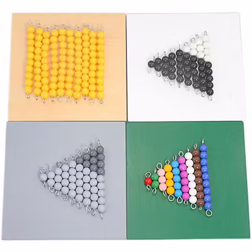Jouet De Maths Montessori Jeu De Serpent À Soustraction Boîte En Bois Perles De Comptage Colorées 1 À 10 Jouets Éducatifs Pour Étudiants 4 Pièces
