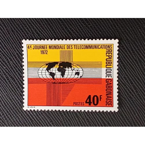 Timbre Gabon Y T 293 4e Journée Mondiale Des Télécommunications 1972 ( 041009 )