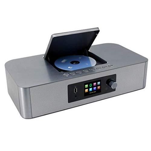 Soundmaster Radio Lecteur CD Internet ICD2020 Dab+, FM AUX, Bluetooth, CD, WiFi, Radio Internet Argent