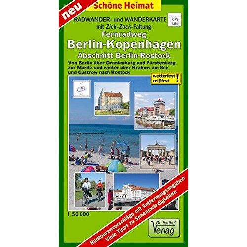 Berlin-Rostock 1 : 50 000 Teilstück Des Fernradweges Berlin-Kopenhagen Radwander- Und Wanderkarte
