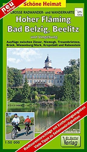 Große Radwander- Und Wanderkarte Hoher Fläming, Bad Belzig, Beelitz Und Umgebung 1 : 50 000