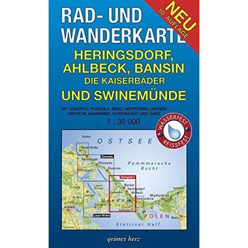 Heringsdorf, Ahlbeck, Bansin - Die Kaiserbäder Und Swinemünde. Rad- Und Wanderkarte
