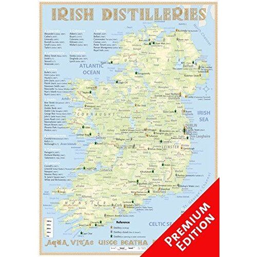 Whiskey Distilleries Ireland - Poster 42x60cm - Premium Edition