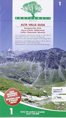 Carta N. 1. Alta Valle Susa. Carta Dei Sentieri E Stradale Scala 1:25.000