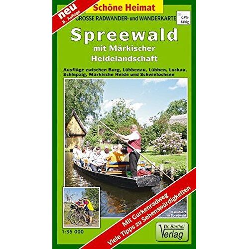 Große Radwander- Und Wanderkarte Spreewald Mit Märkischer Heidelandschaft