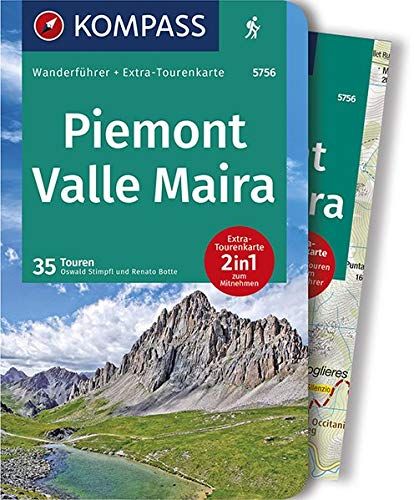 Kompass Wanderführer Piemont, Valle Maira, 35 Touren