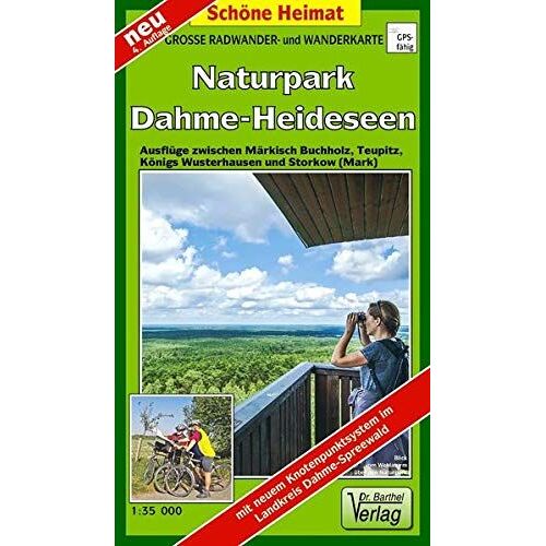 Große Radwander- Und Wanderkarte Naturpark Dahme-Heideseen 1 : 35 000
