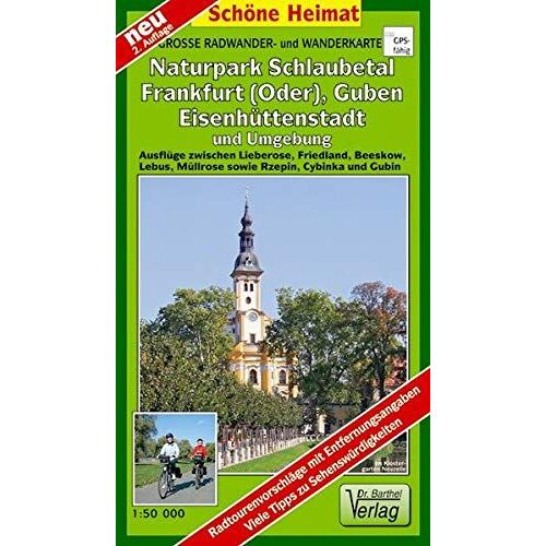 Große Radwander- Und Wanderkarte Naturpark Schlaubetal, Frankfurt (Oder), Guben, Eisenhüttenstadt Und Umgebung
