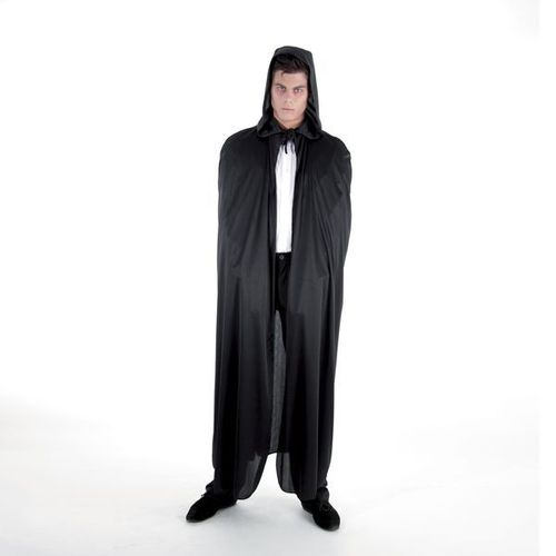 Cape Capuche Tissu Noir 190 Cm