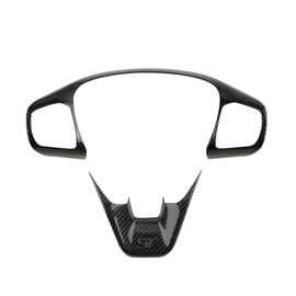Noir De Fibre De Carbone - Couverture De Volant De Voiture Garnitures Bouton Cadre Pour Ford Focus Mk4 2019 2020 2021 St Line Accessoires Auto Style